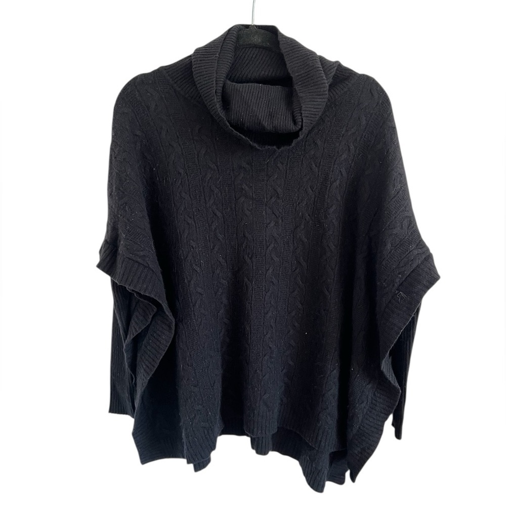 Kokun Black Sweater Poncho